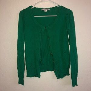 Thrifted forever 21 green cardigan